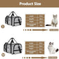 Pet Carrier Bag, Foldable Cat Bag Airline Approved, Soft-Sided Cat Travel Bag, Washable Dog Carrier Privacy Protection for Home Outdoor Travel(S, Grey)