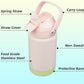 Insulated Water Bottle with Straw Lid,12 oz Stainless Steel Vacuum Metal Bottle with Silicone Handle,Pearl