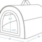 Jiupety Cozy Small Pet Dog House, 2 in 1 Puppy House, S Size for Cat and Puppy, Warm Cave Sleeping Nest for Cats and Dogs, S(15"×12"×11"), Up to 5.5 Lb, Brown