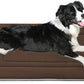 JoicyCo Dog Crate Bed Pad Mat, 36 in Non Slip Bottom Washable Kennel Pad for Medium & Large Dogs, Dark Brown