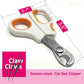 Cat Scissor-Style Nail Clipper, Toenail Trimmer with Razor Sharp Stainless Steel Blades and Anti-Slip Handle, for Small to Medium Pets, Cats
