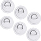 TOBWOLF 6 Pack Stainless Steel D-Ring Patch for Inflatable Boat Kayak Dinghy SUP, D-Ring PVC Patch Stand-Up Paddleboard Canoe Rafting Accessories, NO Glue Included