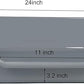 2 Pack of Extra Large Cat Litter Box (ABS Material), Low Entry Senior Litter Pen for Geriatric Kitty Big Cats, Jumbo Pet Safe Litter Boxes Tray for Indoor Pets Potty (Gray, 24" L x 20" W)