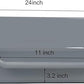 1 Pack of Extra Large Cat Litter Box (ABS Material), Low Entry Senior Litter Pen for Geriatric Kitty Big Cats, Jumbo Pet Safe Litter Boxes Tray for Indoor Pets Potty (Gray, 24" L x 20" W)