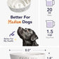 Slow Feeder Dog Bowl - 1.5 Cups Ceramic Puzzle Feeder for Small & Medium Breeds, Maze Design Bowl for Puppy & Fast Eaters, White Pet Dish to Control Eating Speed