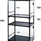 Double Stacked Reptile Tank, 24" x 18" x 44" Tall Reptiles Terrarium, Front Opening, Full Vision, Knock Down, 2 Pack 34 Gallon Glass Cage for Reptile, Bearded Dragon, Lizard, Snake, Gecko