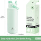 40 oz Insulated Water Bottle with 2-in-1 Straw and Spout Lid, Keep Cold 24H, Leak-Proof, BPA-Free, Double Wall Stainless Steel Water Bottle for Sports, Gym, Travel, and School (Mint)