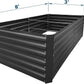8x3x2FT Metal Raised Garden Bed Kit, Galvanized Outdoor Garden Bed Planter Box for Vegetables, Flowers, Herbs, Succulents and More, Black