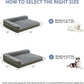 BFPETHOME Orthopedic Dog Beds for Large Dogs-Waterproof Sofa Dog Bed with Removable Washable Cover, Big Pet Bed with Waterproof Lining and Nonskid Bottom,Pet Bed for Large Dogs