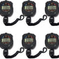 6 Pack Multi-Function Electronic Digital Sport Stopwatch Timer, Large Display with Date Time and Alarm Function,Suitable for Sports Coaches Fitness Coaches and Referees
