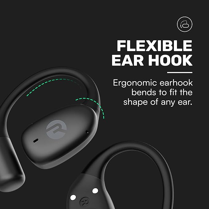 Raycon Essential Open Earbuds – True Wireless Open Ear Bluetooth 6.0 Headphones, Ultra-Lightweight, Comfort Hook Design, IPX4 Water Resistant, 36 Hours of Battery Life (Purple)