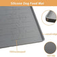 18" x 12" Dog Food Mat, Silicone Pet Mats for Food and Water, Nonslip Pet Feeding Mats for Floors, Dog Cat Bowl Mat with Raised Edges, Lake Blue