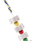 2 Pack 27 Inches Extra Long Bird Chewing Toy, Parrot Beak Grinding Calcium Stone with Bells, Bird Cage Accessories, Cage Toys for Cockatiel Parakeet Parrot Budgies Rat Hamster Rabbit African Grey