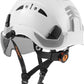 GREEN DEVIL Safety Helmet Hard Hat with Chin Strap Vented Lightweight Adjustable Hardhat for Men Women with Hi-Viz Design Ideal for Tree Climbing Work at Height