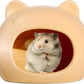 Ceramic Hamster Hideout Hamster House Guinea Pigs Hideout Accessories Hamster cage Accessories Chinchillas Hedgehogs Den and Small Pet Habitats (Orange)
