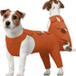 Kuoser Recovery Suit for Rear Legs, Thigh Wound Protective Sleeve, Recovery Sleeve for Female Male Dogs, Onesie After Surgery, Pet Surgical Suit for Spay Neuter, Brown M