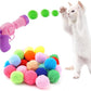 31Pcs Cat Ball Toy Launcher, 30Pcs Plush Fuzzy Balls, Cat Fetch Toy Gun Shooter for Indoor Kittens
