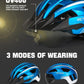 VICTGOAL Bike Helmet for Men Women with Led Light Detachable Magnetic Goggles Removable Sun Visor Mountain & Road Bicycle Helmets Adjustable Size Adult Cycling Helmets