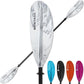 Kayak Paddle with Aluminum Shaft and Reinforced PP Blade, Floating Kayak Oar for Kayaking Canoeing and Boating, 220 cm/86 inches - 230 cm/90 inches