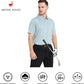Mens Golf Shirt Moisture Wicking Dry Fit Performance Sport Short Sleeve Striped Golf Polo Shirts for Men
