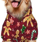 Christmas with Gingerbread Men, Candies Hoodie,Christmas Cosplay Dog Clothes with Pocket and Hat Winter Clothes Sweaters XXX-Large