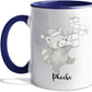 Personalized Name Red Panda Lover Accent Coffee Mug, Awesome Red Panda Ceramic Coffee Cup Gift, Customized Animal Travel Mug Gift For Dad Mom Kids Birthday Thanksgiving, Cute Animal White Cup 11 15Oz