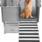 Professional Dog Grooming Tub, 50" Stainless Steel Dog Wash Station with Foldable Ramp, Storage Drawer, Floor Grate & Faucet/Dog Bathtub for Large, Medium & Small Pets - Right Door (50")