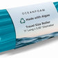 Oceanfoam Ripple Travel Foam Roller (11" x 3.35") Firm Mini Foam Roller for Physical Therapy, Deep Tissue Massage, Back Pain, High Density, Ergonomic Wave Textured, Yoga, Pilate, Exercise (Miami Blue)