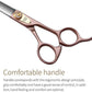 Fenice Peak 7.5'' Dog Straight Scissors for Grooming 440C Stainless Steel Rose Gold Professional Pet Trimming Scissors Sharp Blades Cutting for Dogs and Cats Shears