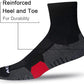 AKOENY Men's Performance Athletic Cushioned Quarter Ankle Socks (6 Pairs)