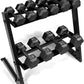 WF Athletic Supply 200Lb Dumbbell Set, 10-30Lb Dumbbell Set with Two-Tier Storage Rack for Muscle Toning, Strength Building & Weight Loss - Multiple Choices Available