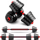 Adjustable-Dumbbells-Sets,Free Weights-Dumbbells Set of 2 Convertible To Barbell A Pair of Lightweight for Home Gym,Women and Men Equipment