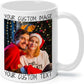 Ship Next Day Custom Mug Design Your Own Photo Text Personalized Picture Gifts for Women Men Customized Gift Idea Personalized Coffee Mugs 11oz Black Handle