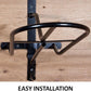 Black English & Western Saddle Rack | Organize Tack Room | Sleek and Durable | PVC Coated Steel | Mounts Easily | Includes Hook to Hold a Bridle, Helmet or Other Items