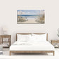 XXMWallArt FC3762 Sandy Beach Wall Art Canvas Print Wall Art Seascape Blue Print Home Decor Abstract Coastal Picture Modern Ocean Artwork for Living Room Bedroom Bathroom Office Decor