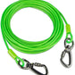 Dog tie Out Cable, 10/20/25/30/50/70/100 feet, Suitable for Dogs up to 350 pounds, Dog Cable with Swivel Buckle, Lightweight, Non-Winding, for Outdoor Camping, Yard Dog Cable (Green, 10FT)
