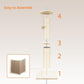 PAWSCRAT Cat Scratching Post 32" Tall, Large Diameter Natural Sisal Cat Scratch Post with Dangling Ball, Scratch-Resistant and Durable Tall Cat Scratcher for Indoor Cats, Protect Your Furniture, Beige