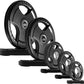 RitFit Olympic Rubber Grip Plates for Barbell, 2-Inch Weight Plates for Weightlifting and Strength Training in Home & Gym, Single, Pair and Sets(2.5/5/10/25/35/45 LB)