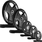 RitFit Olympic Rubber Grip Plates for Barbell, 2-Inch Weight Plates for Weightlifting and Strength Training in Home & Gym, Single, Pair and Sets(2.5/5/10/25/35/45 LB)