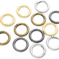 12 Pack Assorted Metal Round Carabiner Clip, 3/4 Inch Trigger Spring O Rings, Spring Snap Clip Hooks for Replacement Purse Strap Ring, Paracord Lanyard Clips, Keychain Rings Hardware DIY Crafts Making