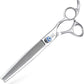 JASON 7.5" 56-Tooth Blending Dogs Grooming Scissors Cats Thinning Shears Pets Blender Thinner Trimming Texturizing Kit with Offset Handle Blue Jewelled Screw (7.5 Inch)