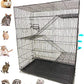 Extra Large 4-Floors with Tight 3/8-Inch Bar Spaing for Ferret Chinchilla Sugar Glider Rats Mice Hamster Gerbil Squirrel Rodent Degu Dagus Small Animal Critter Cage