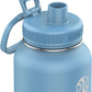 Takeya Actives Water Bottle with Spout Lid - Bottle with Double Stainless Steel Insulation - Dishwasher Safe & BPA-Free - Bottle with Spout Lid & Removable Bumper - 32 oz, Bluestone