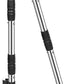 Heeyoo Dog Pooper Scooper, Dog Poop Tray and Rake Set, Pet Waste Removal Scoop with Long Adjustable Sectional Stainless Handles
