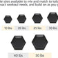 6-10 Pair Iron and Rubber Dumbbell Set 350/450 and 550 lbs 5-50 lbs Hand Free Weight for Strength Hex Coated Weights with Vertical Storage Rack Home Gym 5-50 lb - Black