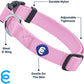 Blueberry Pet Essentials Large Dog Collar | Adjustable Fuchsia Pink Nylon Collar for Large Dogs | Stylish Girl Dog Collars | Secure Female Dog Collar with Eco-Friendly Buckles, 18"-26" Neck
