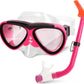 GreenLF Kids Snorkel Set, Anti-Fog Snorkeling Mask with Nose Covers for Youth Junior Child, Boys & Girls Age 5-12, Semi-Dry Diving Scuba Swimming Goggles Gear Packages