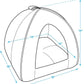 Best Pet Supplies Pet Tent-Soft Bed for Dog and Cat Beige Corduroy, 16" x 16" x H:14"