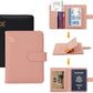 Melsbrinna Rfid Passport Holder for Travel women/Men, Cute Passport Wallet Rfid Blocking Card Slots, Rfid Passport Cover/CaseTravel Wallet, Passport Book Holder (2, Black pink)