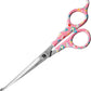 Kenchii Happy Kitty Ball Tip Shears Trimming Scissors for Cats | Pet Grooming Kitten Essentials | Stainless Steel Safety Blunt Tip Scissors | 6.5 In